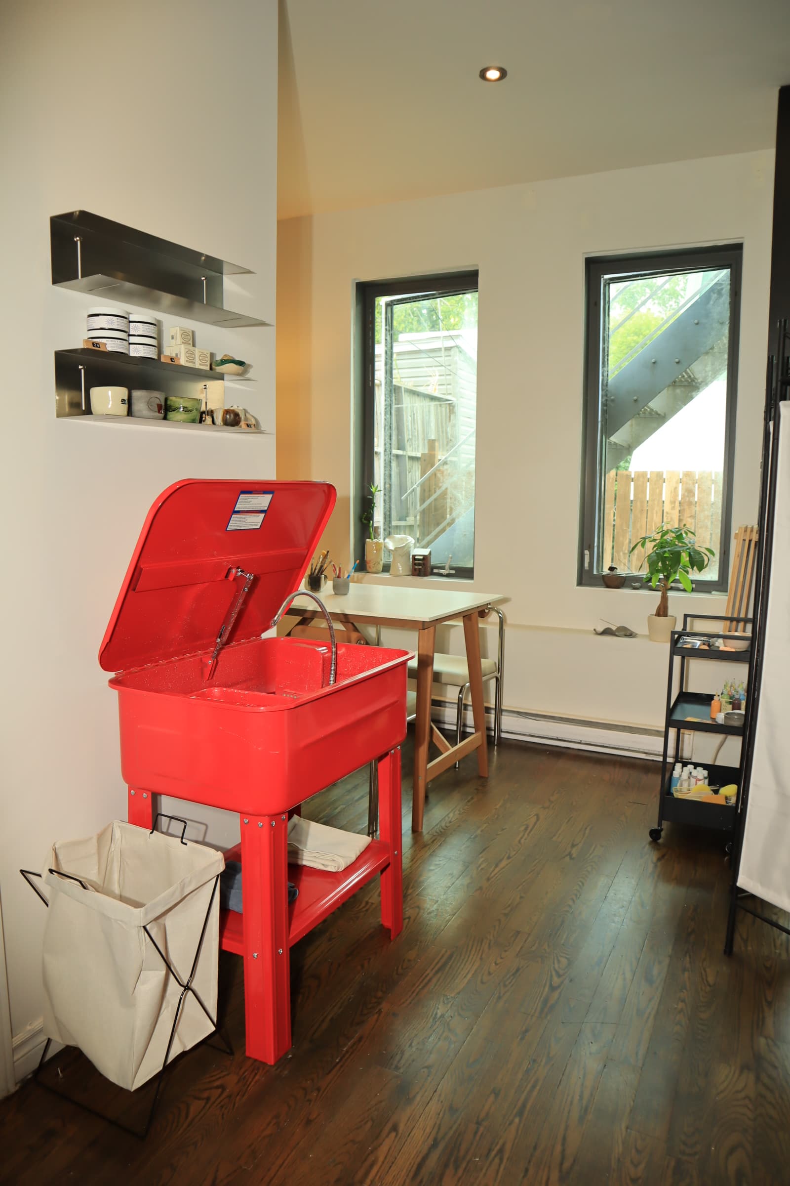 The pottery workspace inside SAH Studio